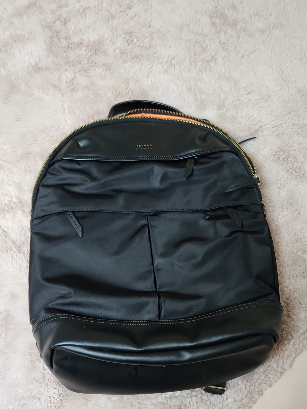 Targus Black Backpack with Gold Zipper Accent